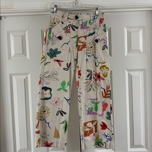 *Rare* Anthropologie Maeve Floral Wide-Leg Pants. Great condition!